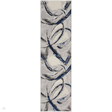 Brushstrokes BSK02 Grey/Navy Runner-Nourison-Rug Love - The Most Loved Rug Store